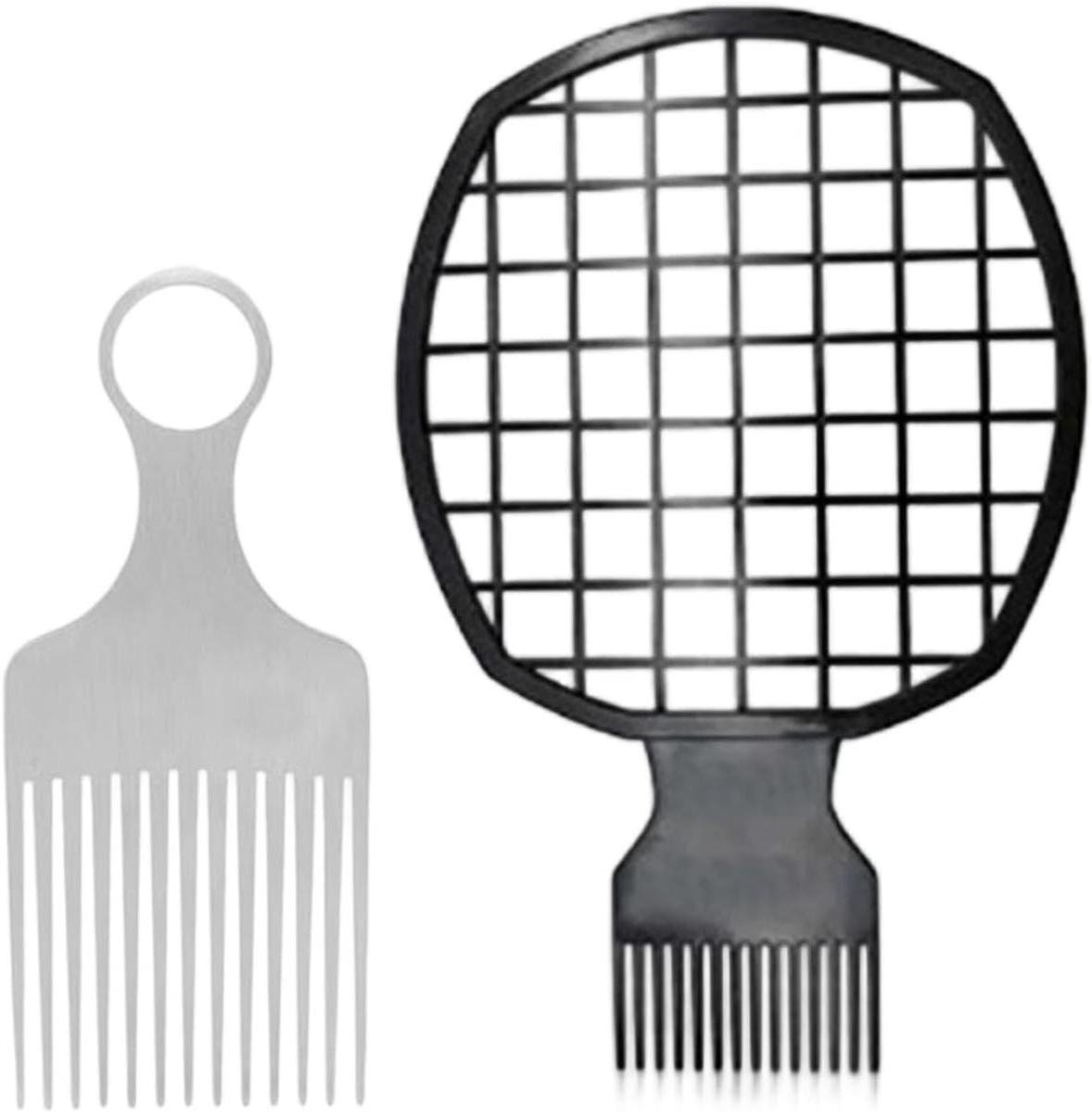 Haarstyling Tool - Afro Haar - Haarverzorging Thuis - Metalen Tanden - 8165 g - Zwart