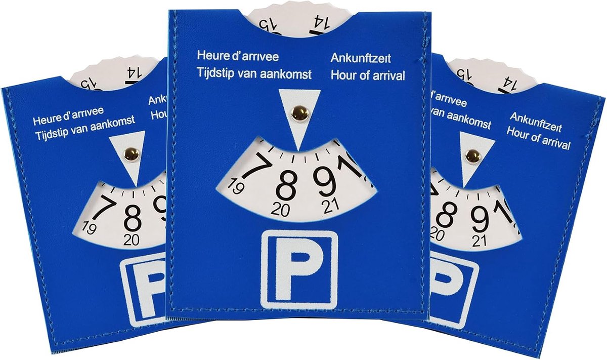 Parkeerschijf Set - Weerbestendig - Levendig Blauw - Zorgeloos Parkeren in Blauwe Zones - SnelShoppen