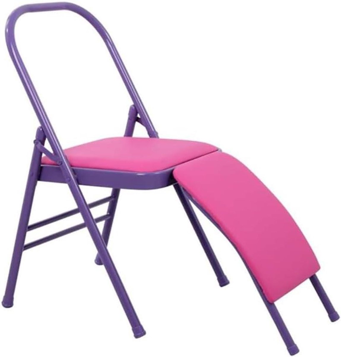 Pilates Yogastoel - Iyengar Hulpstoel - Yoga Houdingen Verbeteren - Versterkt Antislip Ontwerp - 45 x 41 x 825 cm