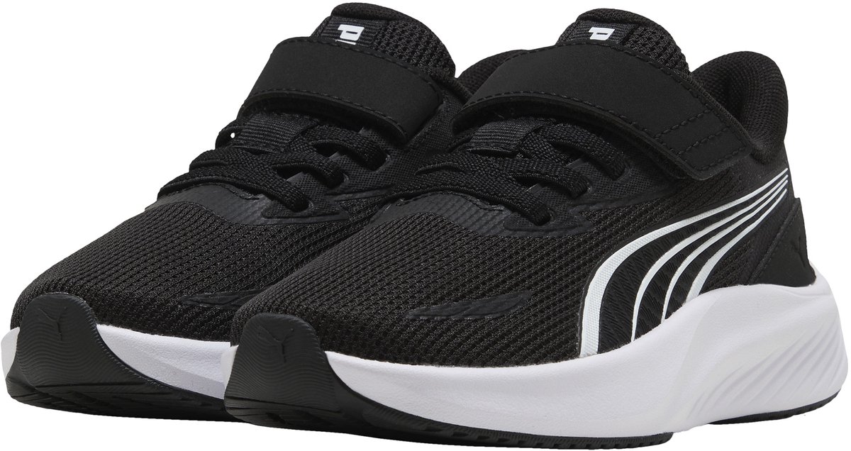 Baskets à Scratch Enfant Pounce Lite 2 AC+ PS Noir -argent Blanc