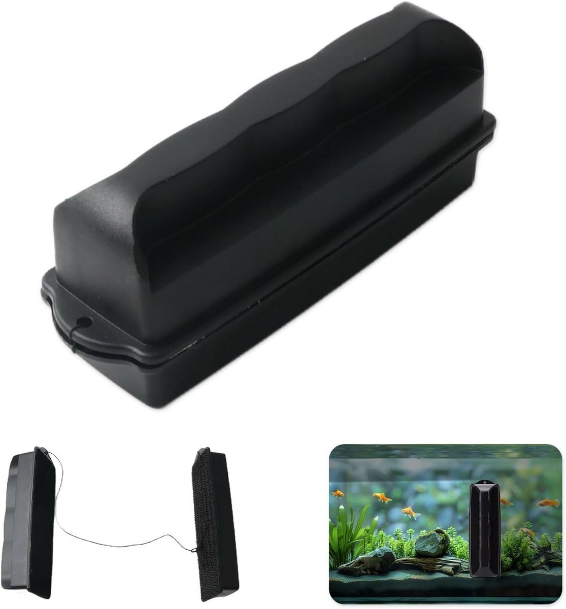 Ruitenreiniger, magneet, aquariumglas, sterke magneetborstel, magnetisch reinigingsgereedschap, algenmagneet, glasreiniger, magneet, algenmagneet, sterke magneetborstel voor aquariumschijven