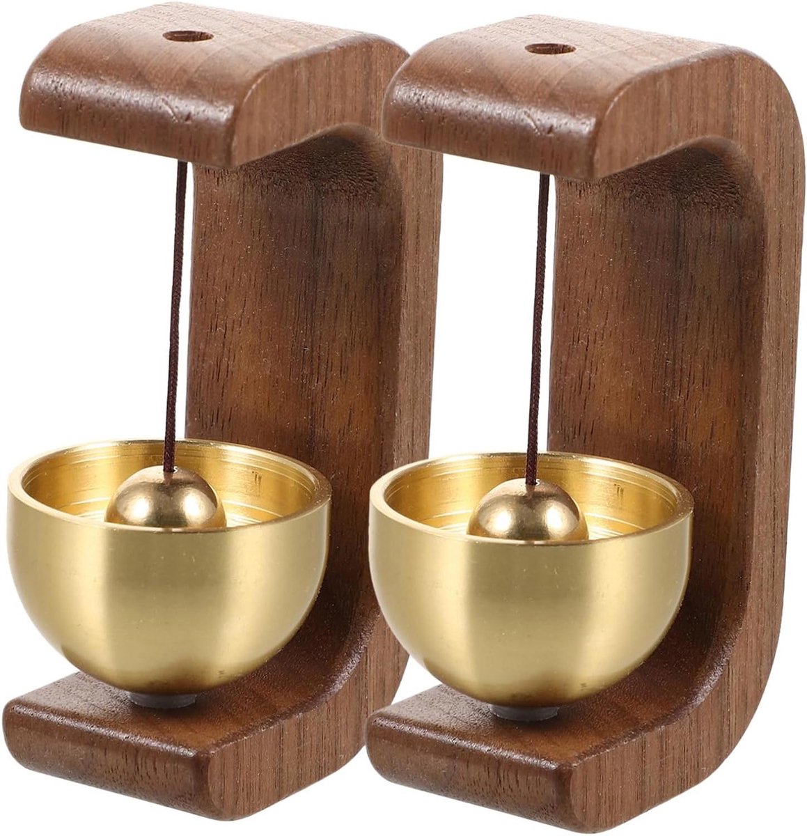 Decoratieve Deurbel - Bel voor deur - Entree Verfraaien - Magnetische Bevestiging - 2 Stuks - Lichtbruin