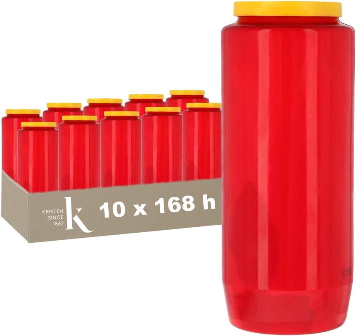 Memory Kaars - 7 Dagen Brandtijd - Rood - Set van 10 - Altar Kaars - Herinneringskaars voor Commemoratie - SnelShoppen