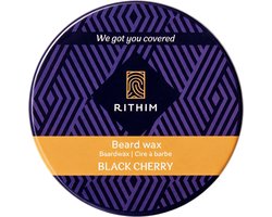Rithim® Baardwax Black Cherry 50 ml - Sterke maar flexibele hold - Baard wax - Baard gel - Beard wax