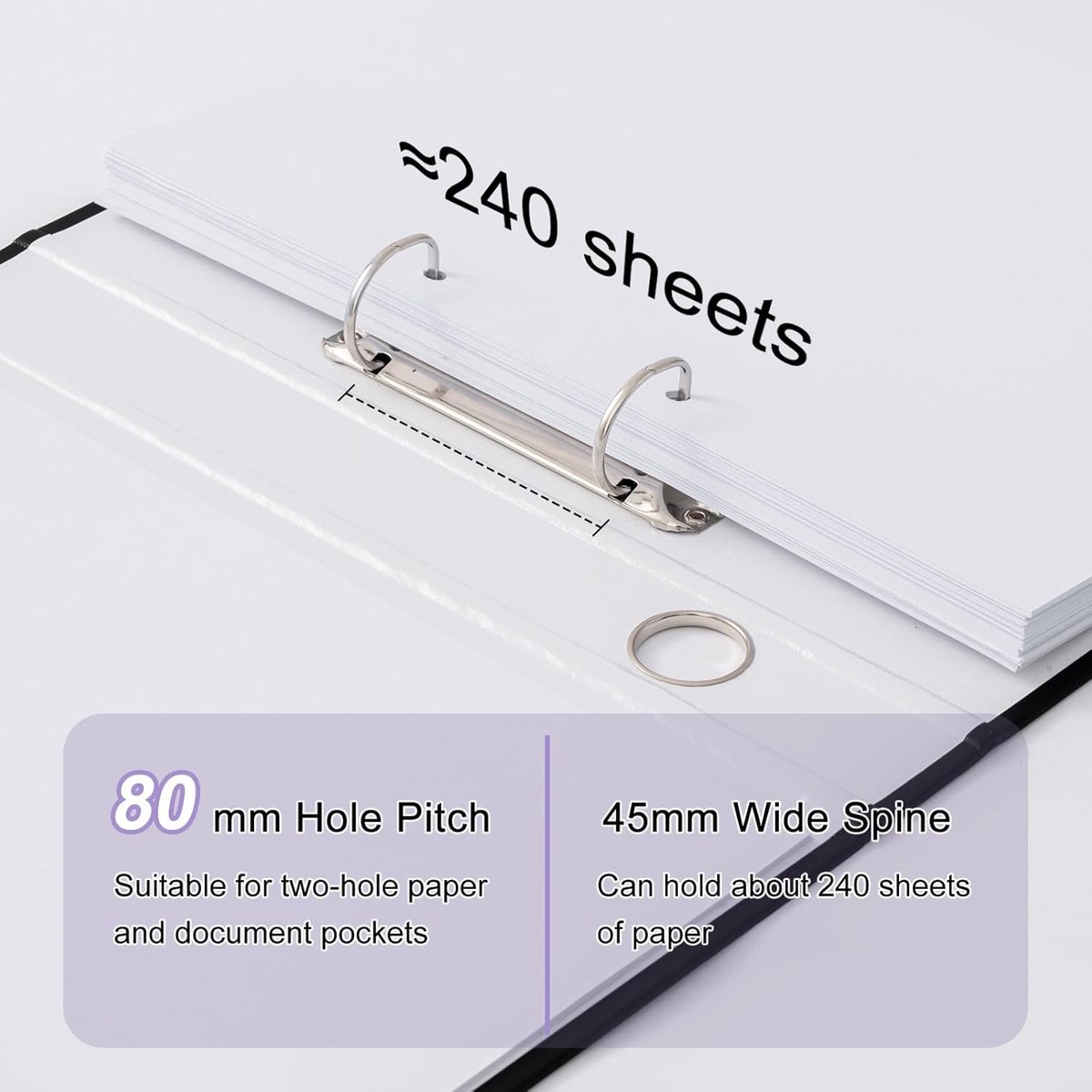 Ringmappen, 4 stuks ringband met klembord, 45 mm rug | 2 D-Ring Binder Klembord Folder, Ring Binders Folder Folio voor Kantoor, Business, Restaurant