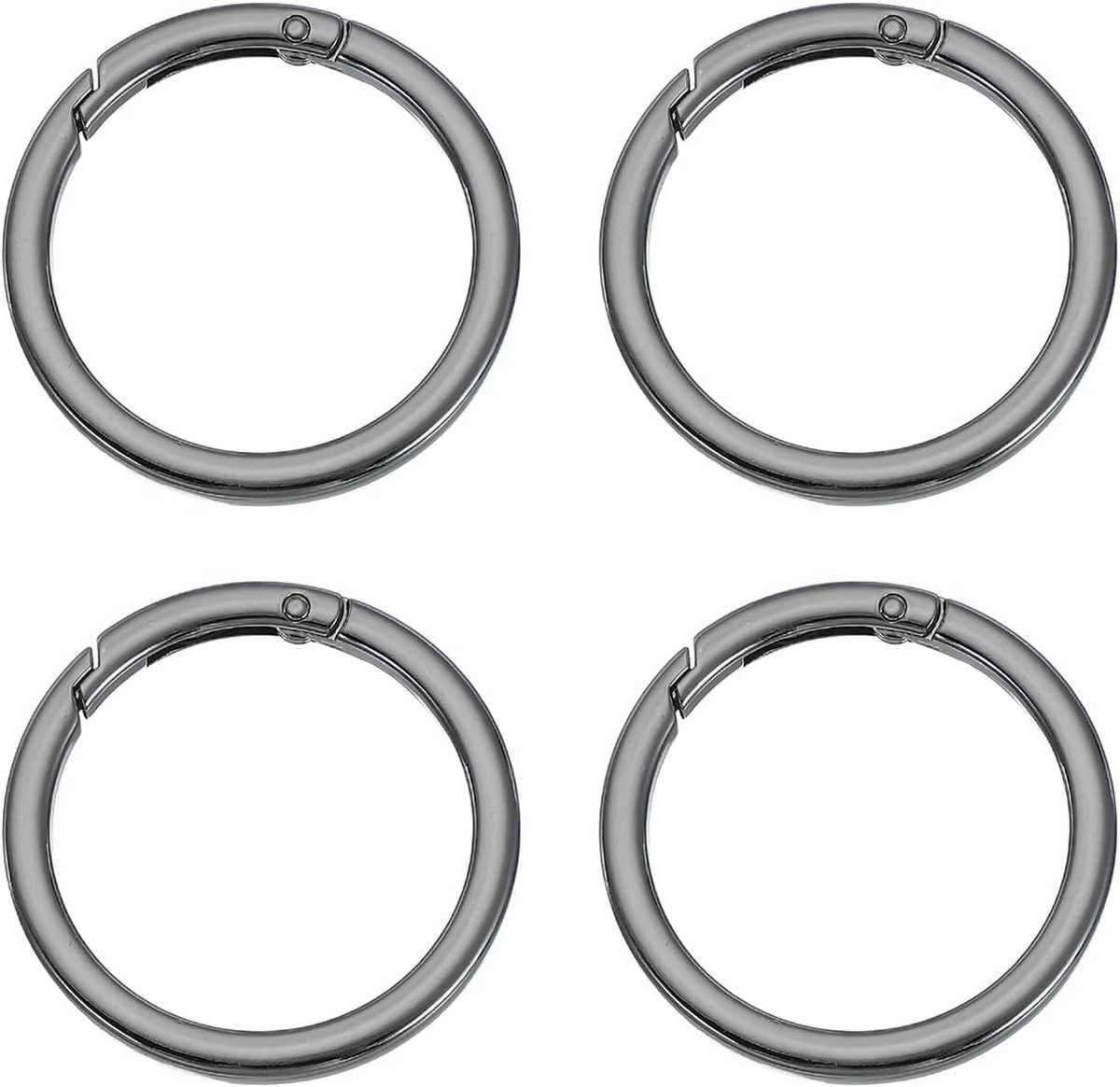 Spring O-ringen, 4 stuks 1,9 inch metalen ronde clips platte trigger sleutelhangers klikgesp sluitingen voor sleutelhangers tassen portemonnees riemen hondenriemen doe-het-zelf ambachten,