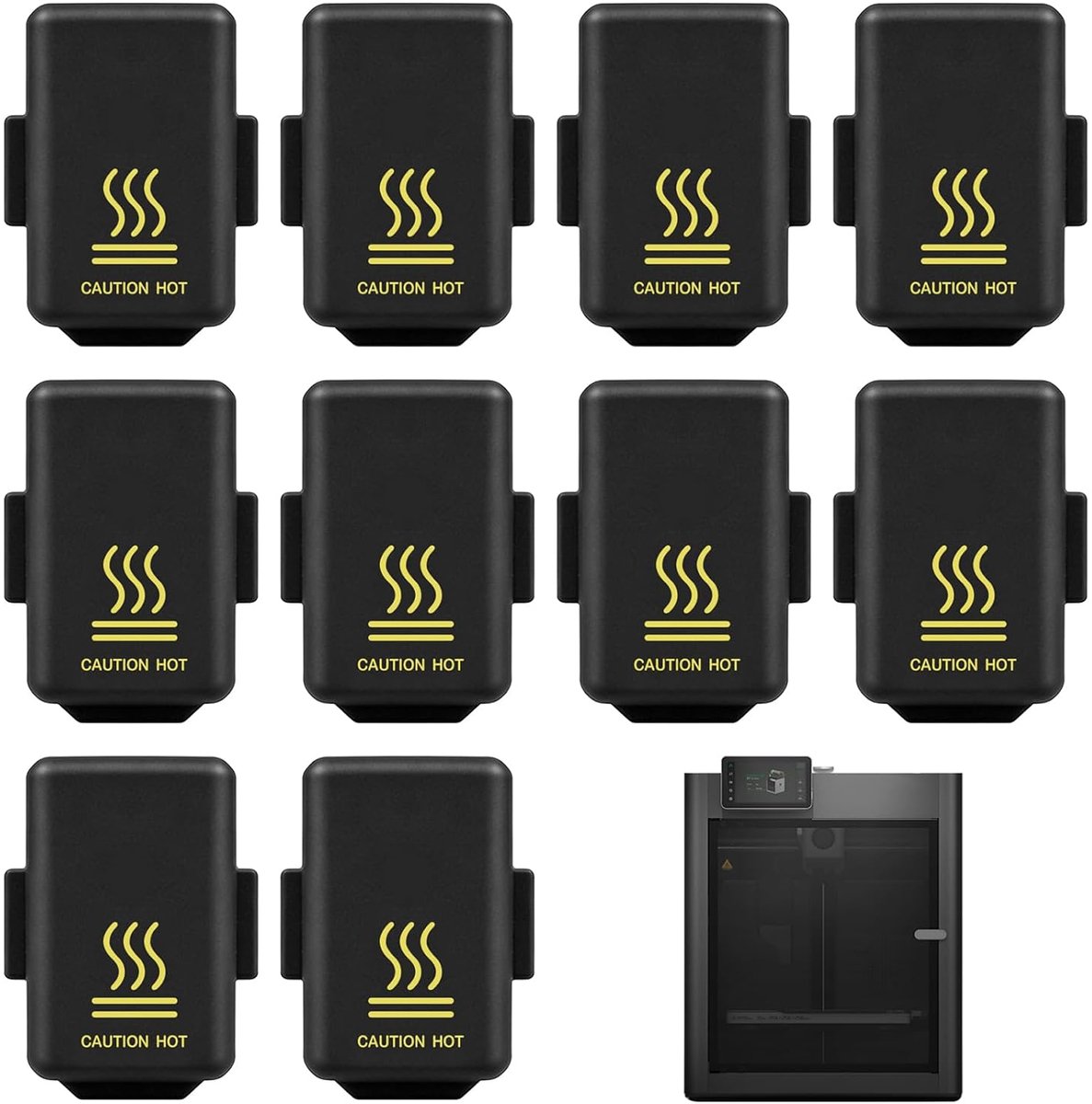 Silicone cover hotend 3D printer extruder - 10 stuks - zwart - uitstekende hitte-isolatie - SnelShoppen