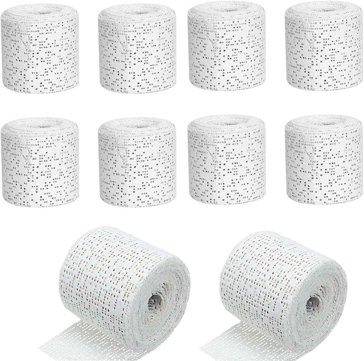 Gipsverband babybuik 10 rollen - 5 cm x 2,7 m - sneldrogend - ideaal voor gipsafdrukken - SnelShoppen