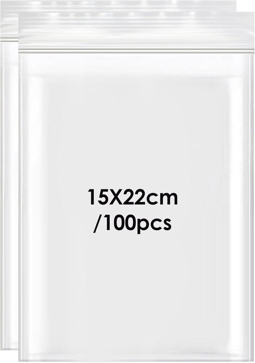 Plastic zip zakken 15 x 22 cm - hersluitbaar - stevig materiaal - ideaal voor opslag - SnelShoppen