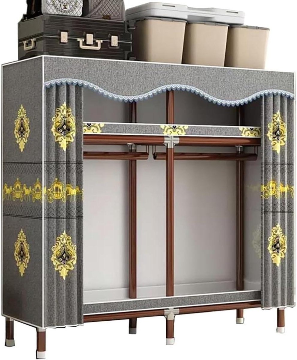 Draagbare Kledingkast - Stoffen Garderobe - Kleding Opbergen - Afsluitbare Hoes - 150x46x170cm - A