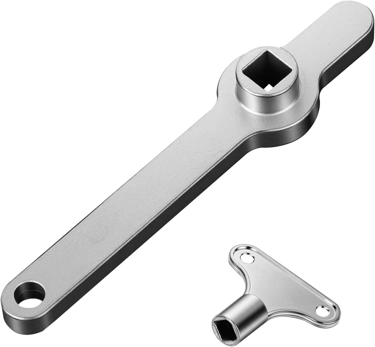Radiatorknop sleutelset - 5mm vierkante opening - inclusief sleutelhanger - eenvoudig in gebruik - SnelShoppen