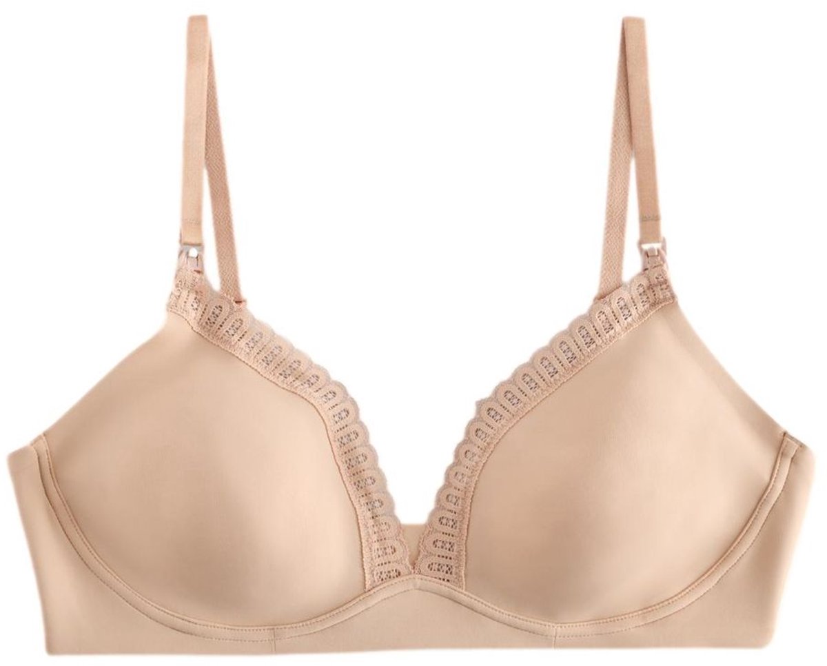 Next Dames - Gladmakende kanten zwangerschapsbeha met MotionFlex-technologie - Huidkleur Almond Nude