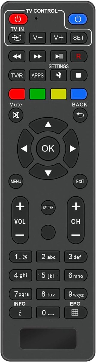 ALLIMITY Remote control compatible with DigiQuest TivuSat Q60 Q80 Q90 HD receiver - ShopVlot