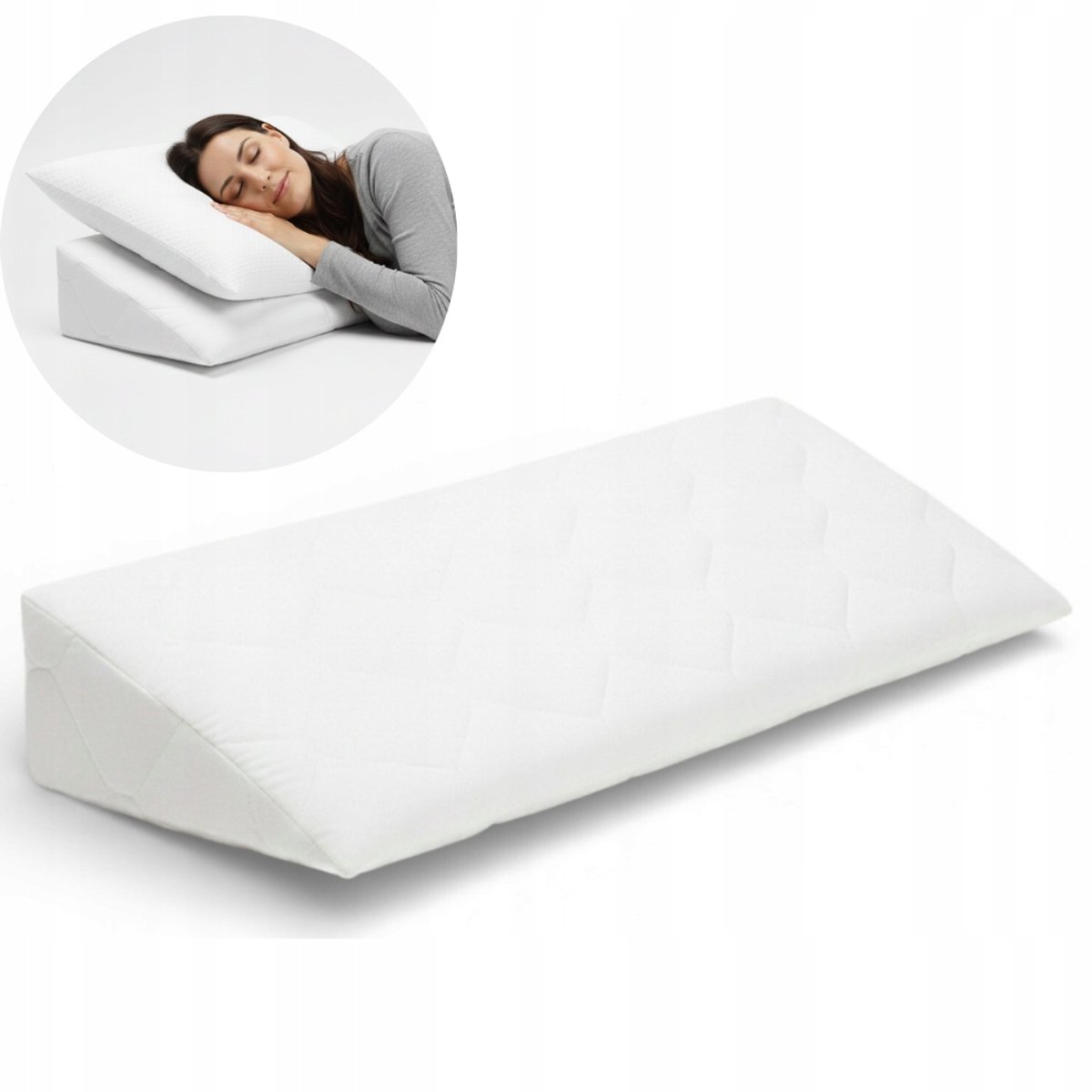 Merkloze Klin Kussen 90x30x10 cm - Wit, Afneembare OEKO-TEX® Hoes