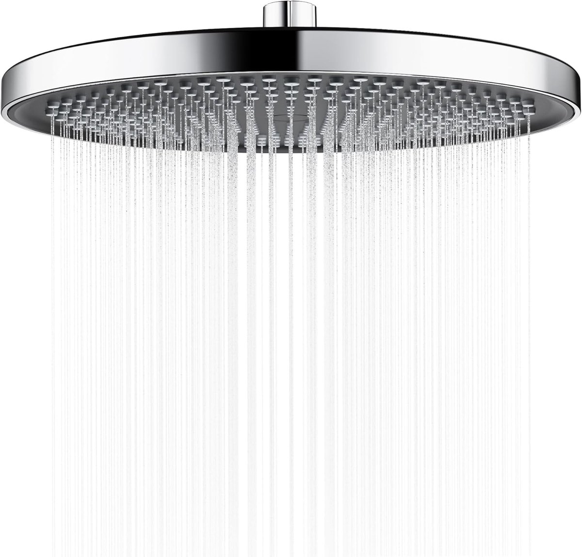 Rain Shower Head, 10 Inches, Water Saving Universal Shower Head with Anti-Limescale Sprayers, Round Large Shower Head - ShopVlot