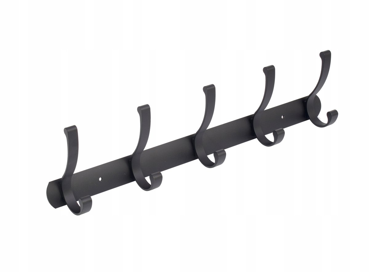 Wandkapstok Zwart Aluminium 49,5 cm - Ideaal voor Hal & Badkamer