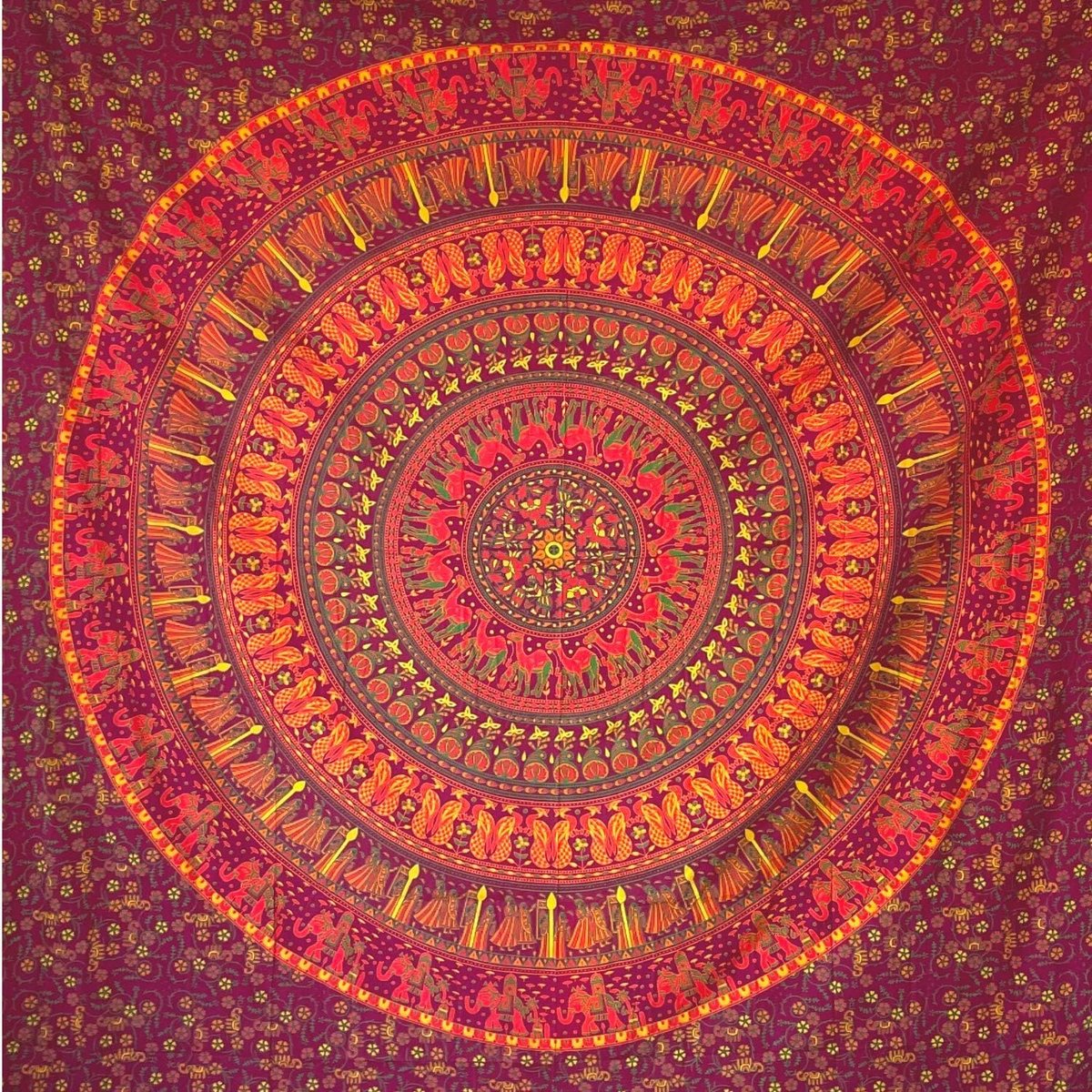 Mandala Tapestry 210 x 230 cm - 100% katoen - veelzijdig - perfect als strandlaken - ShopVlot