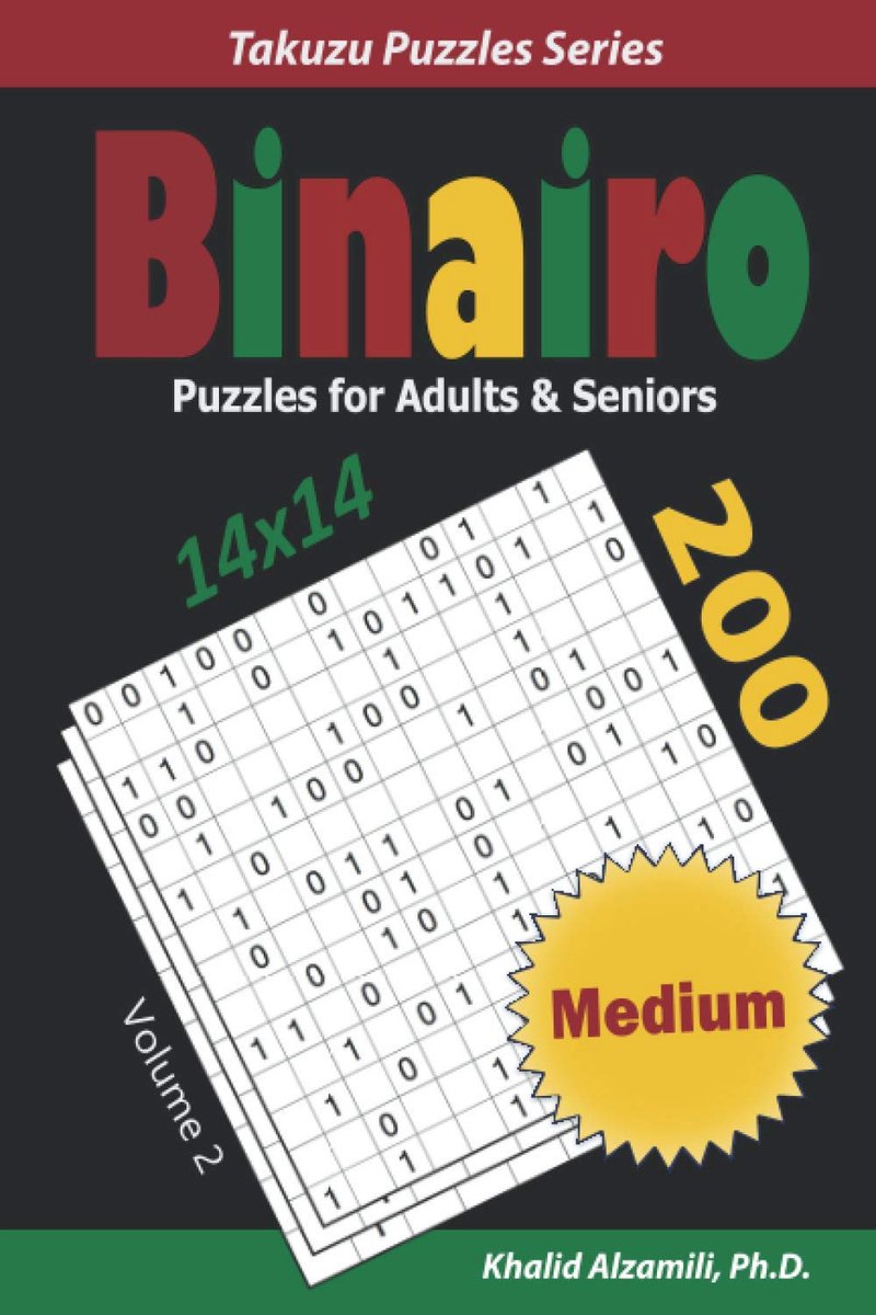 Binairo puzzels voor volwassenen 200 medium (14x14) - uitdagende breinbrekers - ideaal voor ontspanning - ShopVlot