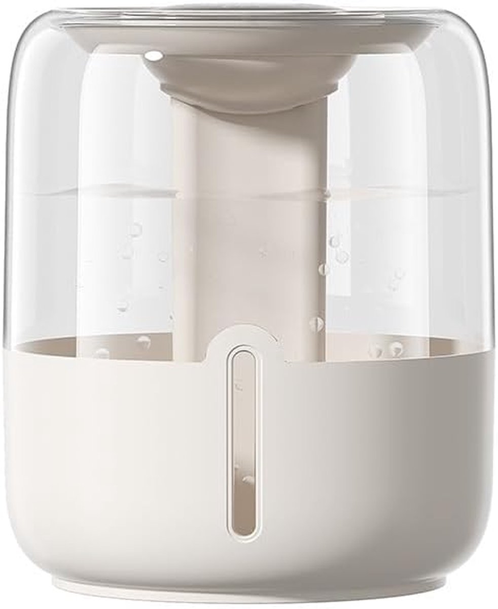 SnelShoppen - Ultrasone Luchtreiniger met Transparante Watertank, Modern Design, Wit, Ideaal voor Woonkamer, Slaapkamer en Kantoor