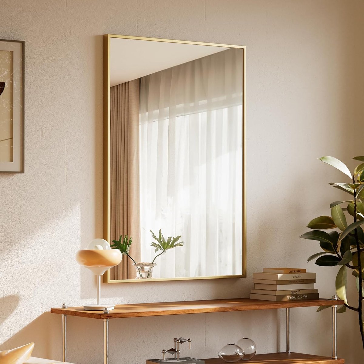 Wandspiegel 81x61cm - Aluminium frame - Shatterproof - Perfect voor badkamer of slaapkamer - ShopVlot