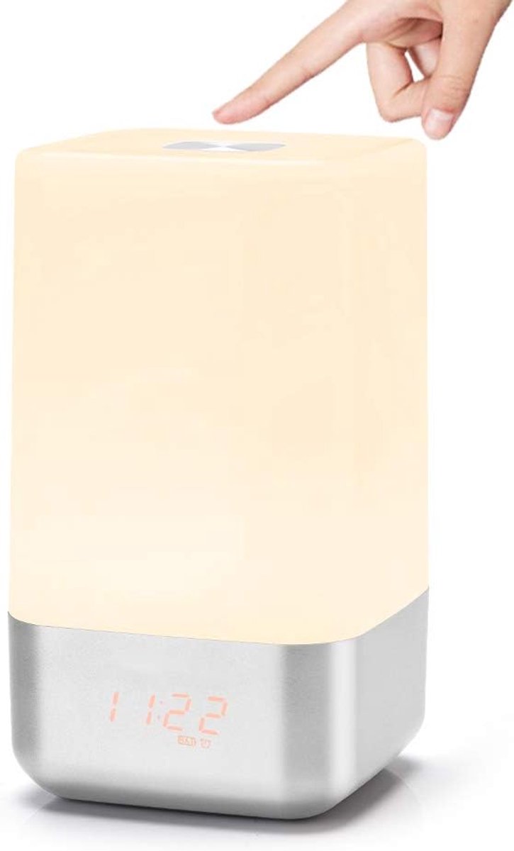 Wake-up light met zonsopgang simulatie - RGB sfeer lamp - 5 natuurlijke geluiden - ShopVlot