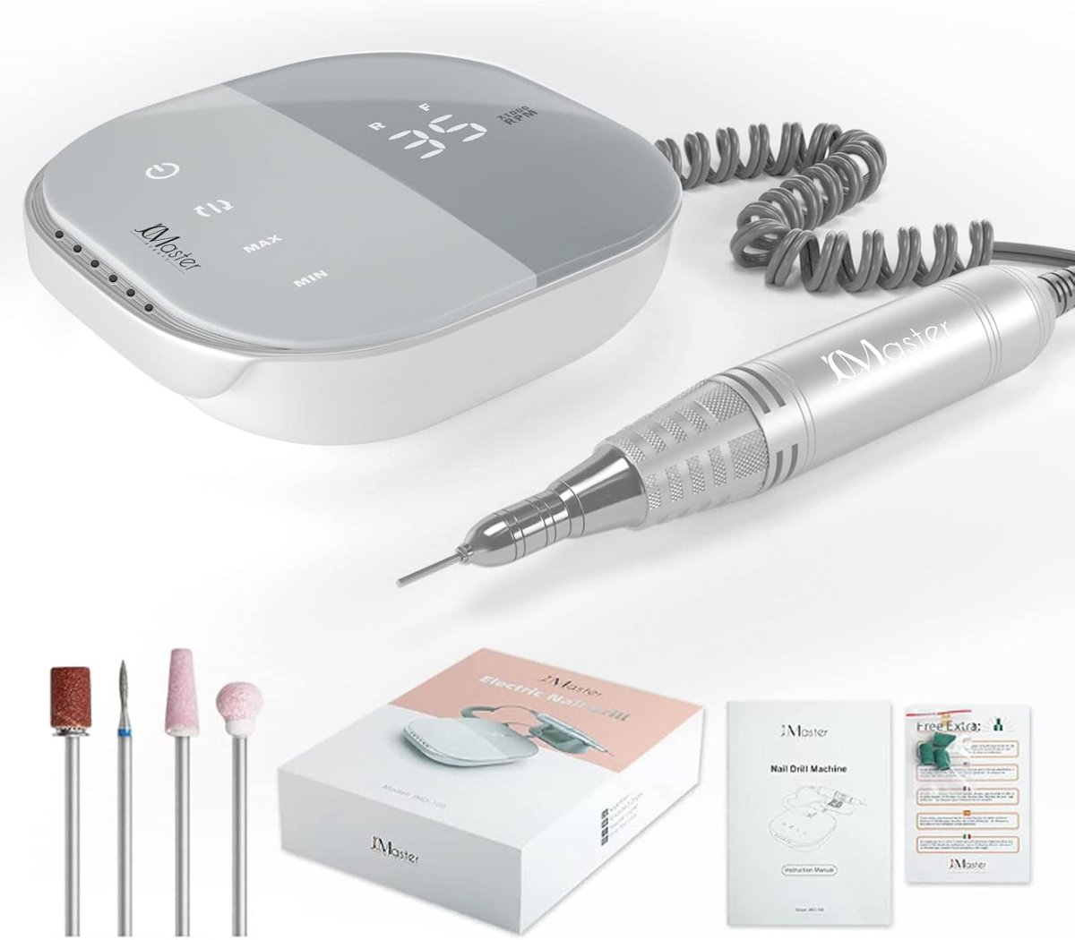 Elektrische nagelfrees 35000 U/min - Professionele set voor gel- en acrylnagels - Ergonomisch design - ShopVlot