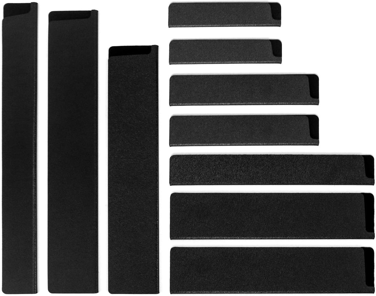 Mesbeschermers set van 10 - ABS kunststof - diverse maten - beschermt messen - ShopVlot