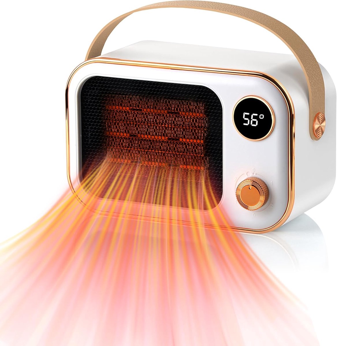 Keramische ventilator kachel 1200W - Mini elektrische verwarming - Tilt bescherming - ShopVlot