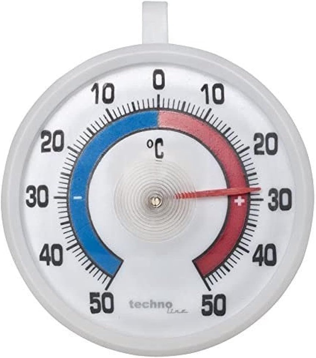 Thermometer universeel 7 x 4 x 8 cm - wit - meetbereik - voor binnen- en buitengebruik - ShopVlot