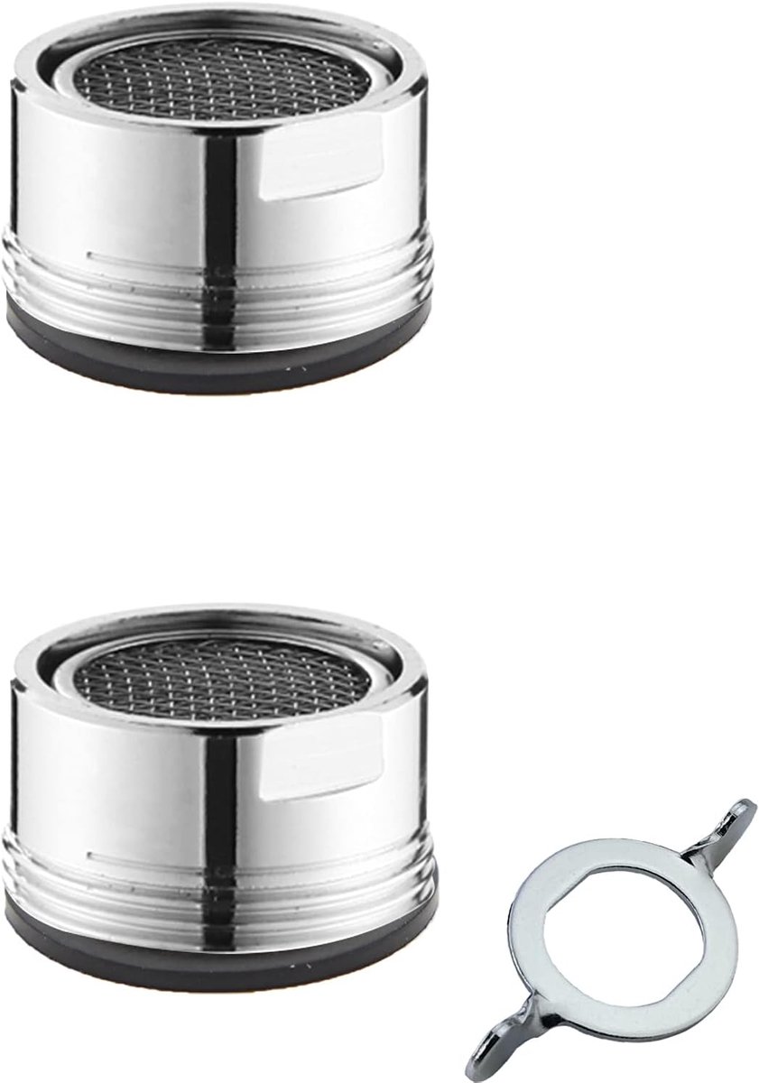 Waterkraan luchtstraalinsert - set van 2 - met afdichtingen - bespaar water met schuimkracht - SnelShoppen