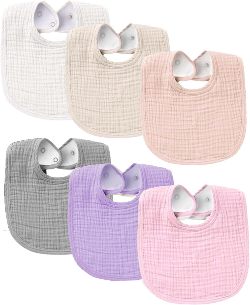 Babyslabbetjes newborn - katoen - zacht en absorberend - ideaal voor het voeden - SnelShoppen