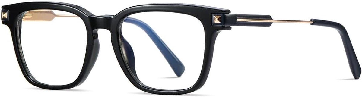 Blauw licht blokkende brillen - metalen vierkante glazen frame - TR90 brillen met veerhinge - SnelShoppen