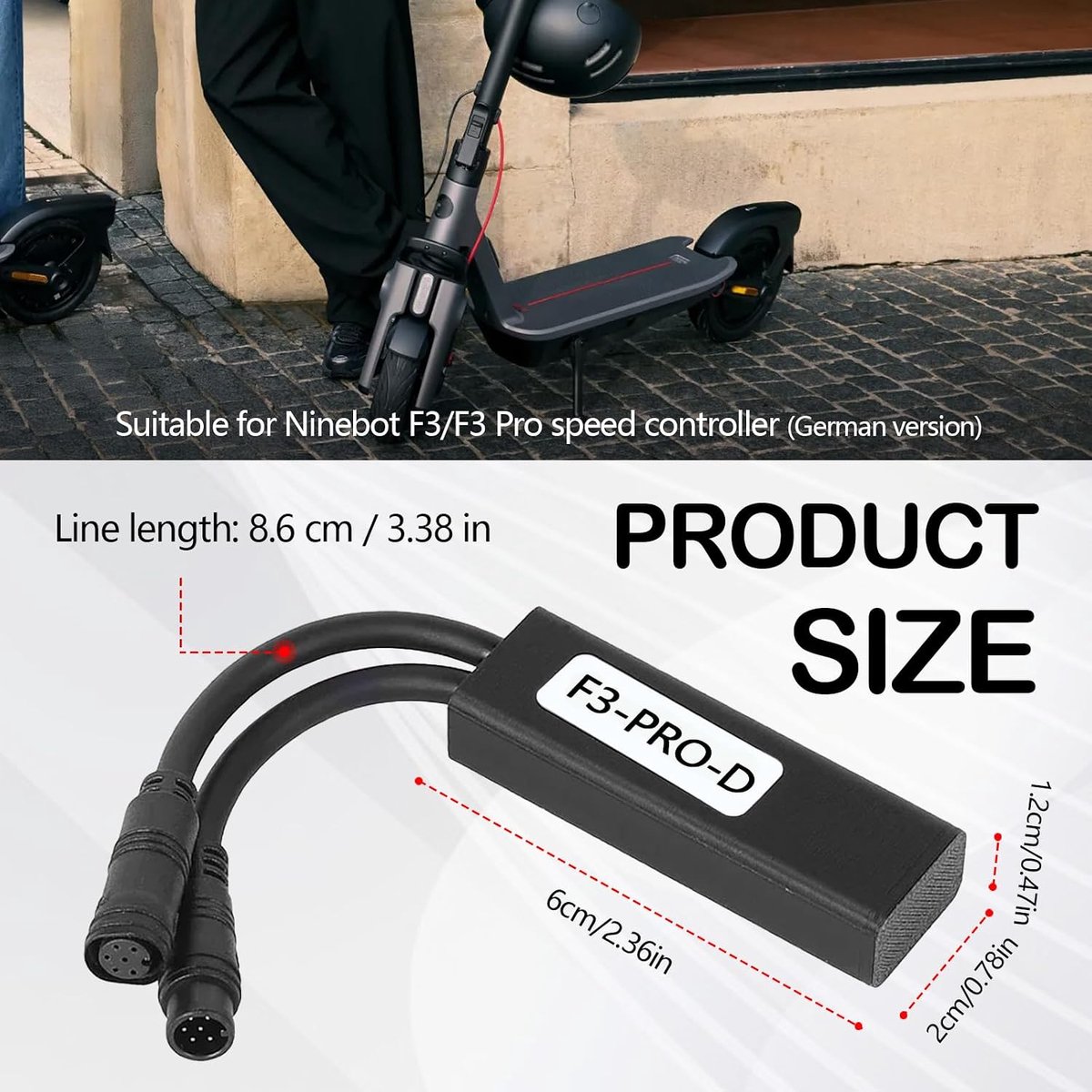 Tuning Chip Unlock Kabel - voor Segway Ninebot F3 Pro-D - plug-and-play - verhoog rijsnelheid tot 40 km/u - SnelShoppen