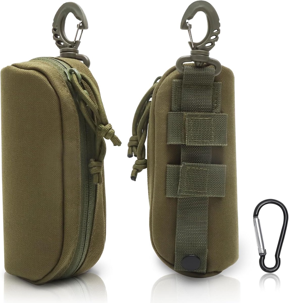 Zonnebril etui groot - nylon - donker groen - beschermend voor outdoor gebruik - SnelShoppen