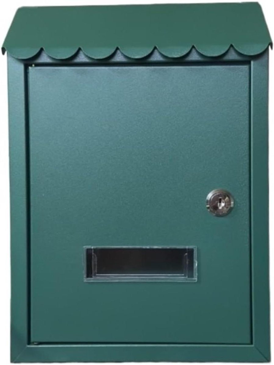 Wandmontage Brievenbus - Brievenbus Buiten - Post Ontvangen - Vintage Stijl - 30x7x21 cm - Groen