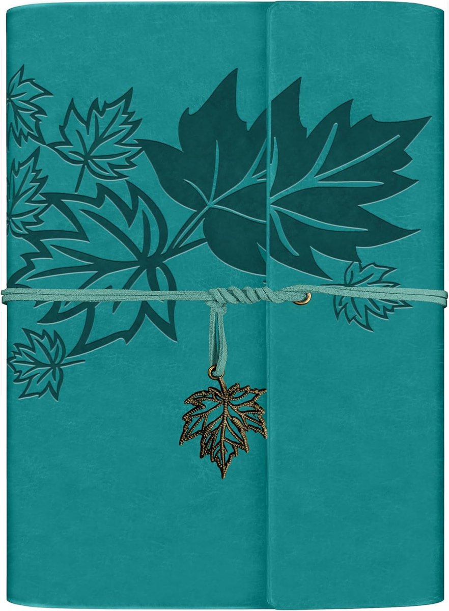 Notitieboek A5 - Vintage ringband - Turquoise PU leer - Perfect voor reizen - SnelShoppen