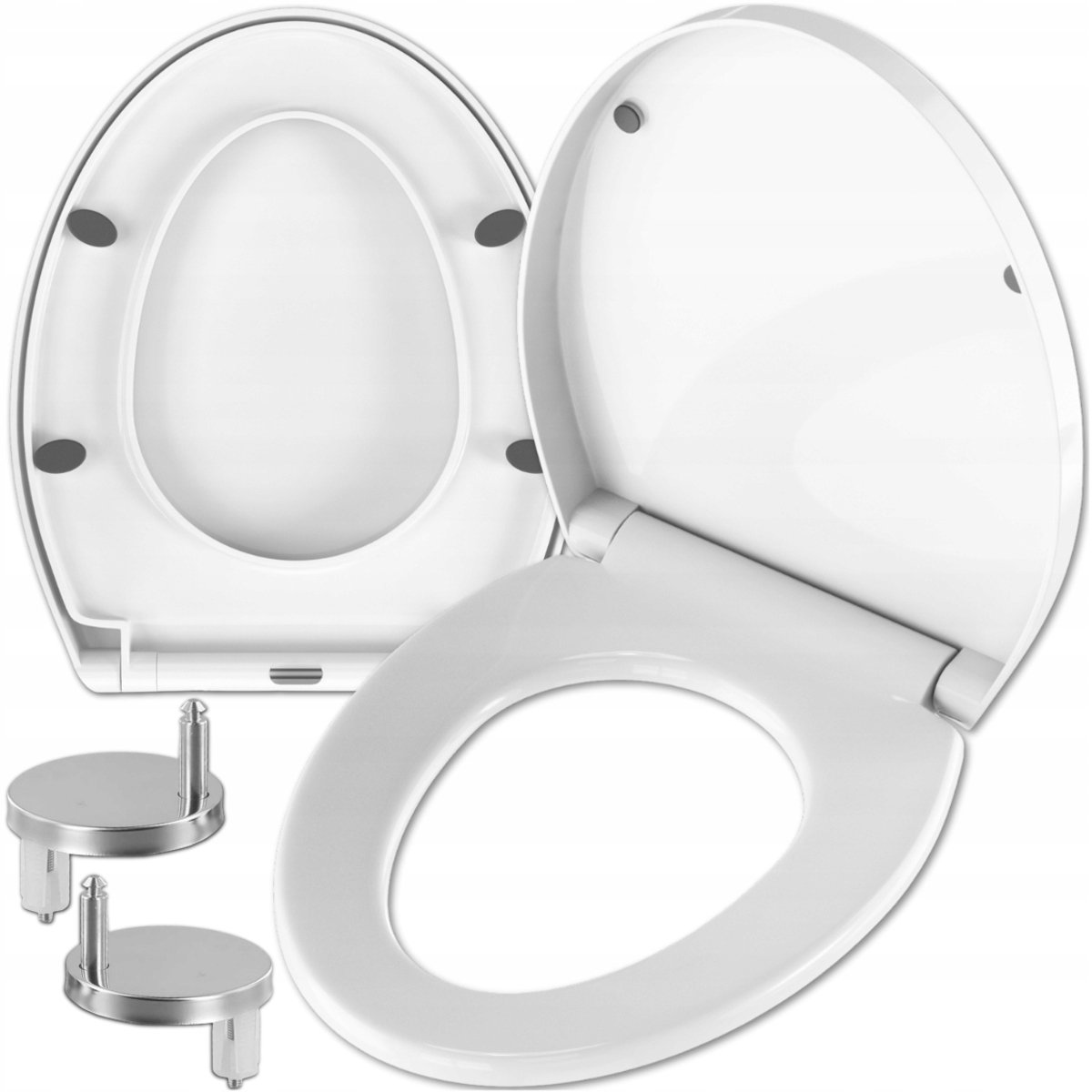 Markless witte toiletbril met soft-close en easy-clean-functie