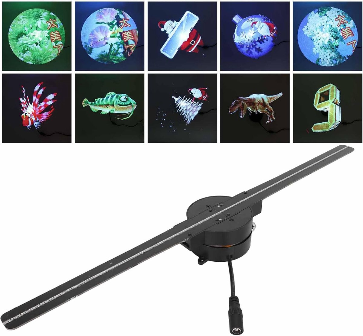 3D hologram fan 224 LED - helder beeldkwaliteit - draadloze wifi-overdracht - perfect voor zakelijke tentoonstellingen - ShopVlot