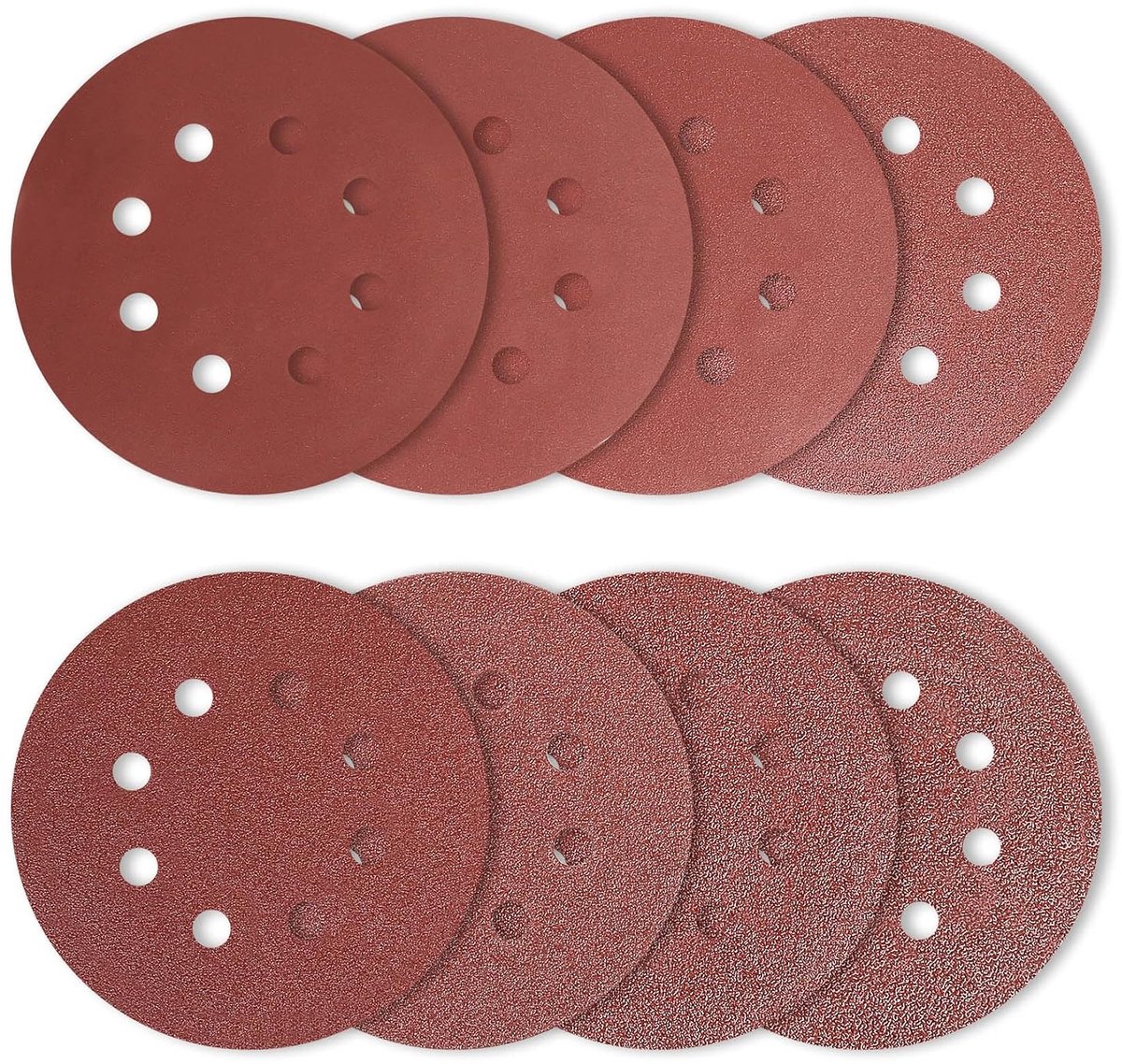 Schuurpapier discs 125 mm - 40 stuks - aluminiumoxide - geschikt voor schuurmachines - ShopVlot