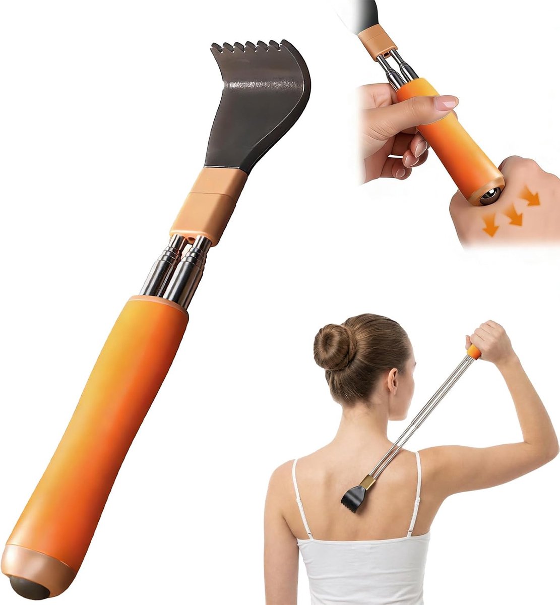 Rugkrabber Telescopisch 54 cm - Roestvrij staal - Anti-draaien - Voor ultiem comfort - ShopVlot