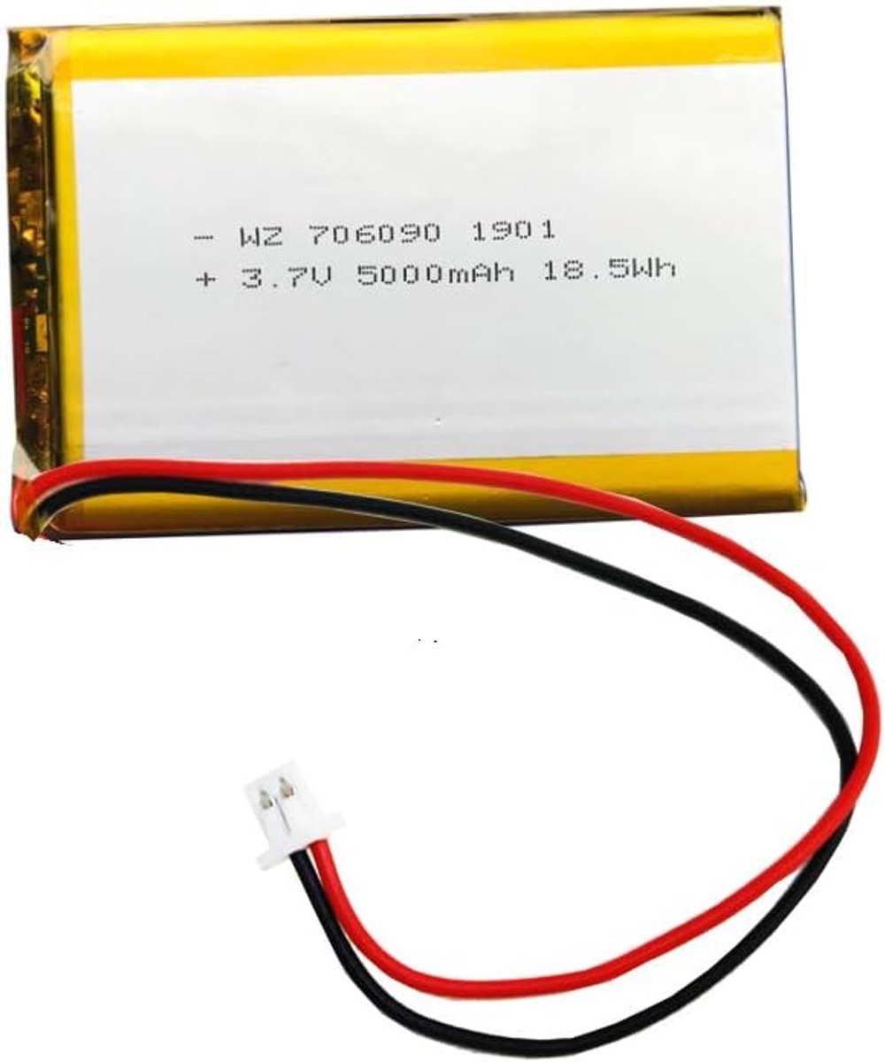 Lithium batterij 5000 mAh - polymer batterij - veilige communicatie - oplaadbare energiebron - ShopVlot