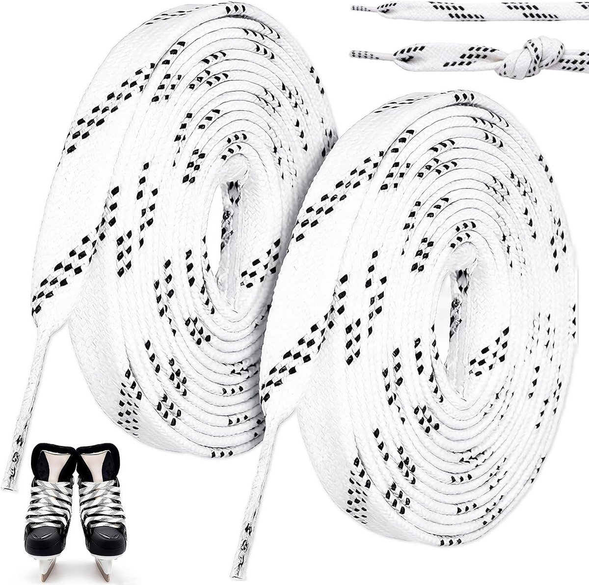 Schaatslaces 244 cm - Gewaxte katoen - Professionele kwaliteit - Ideaal voor ijshockey - ShopVlot