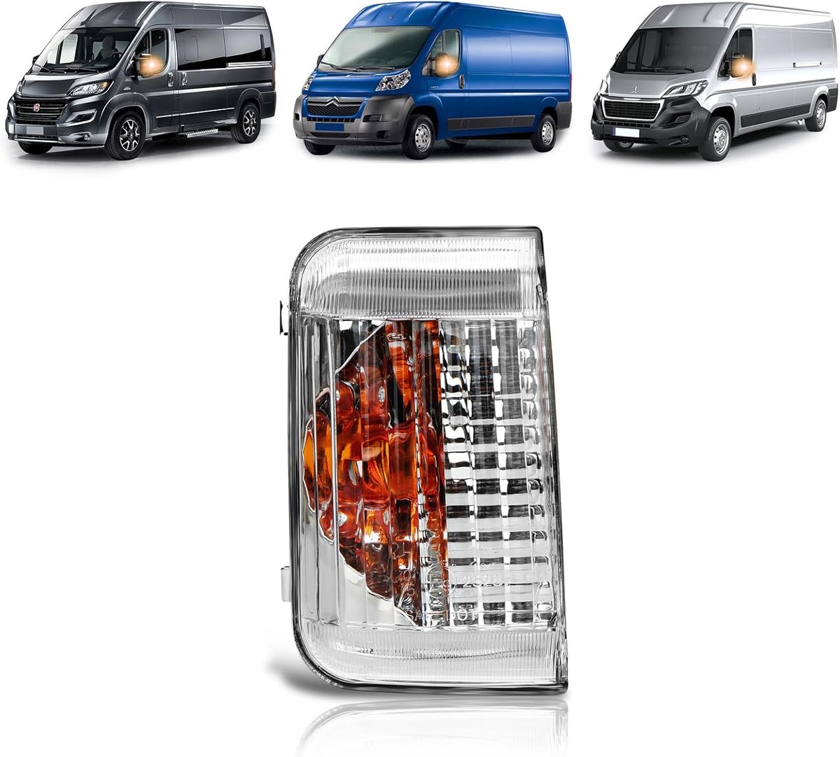 Verlichtingsindicatoren L - Geschikt voor Citroen Jumper, FIAT Ducato, PEUGEOT Boxer - Hoogwaardige turn signalen - ShopVlot