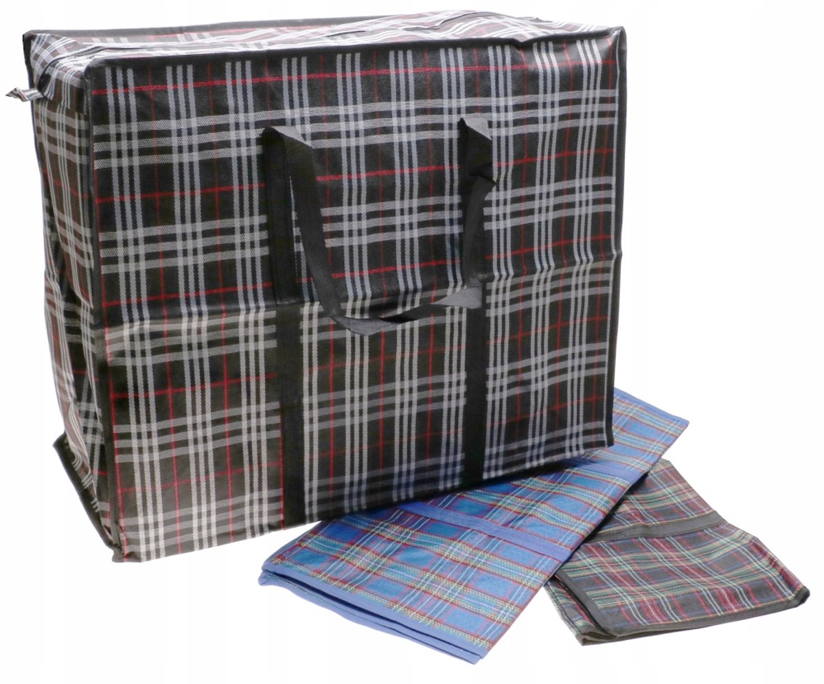 Grote Bazaar Tas - Stevige Polyester Shopper met Rits, 50x40x20cm