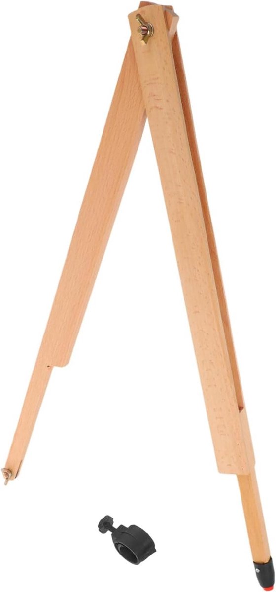 Tekencirkel Hout - Meetinstrument Tekenen - Wiskunde Onderwijs - Met Witbordklem - 48 cm - Multicolor