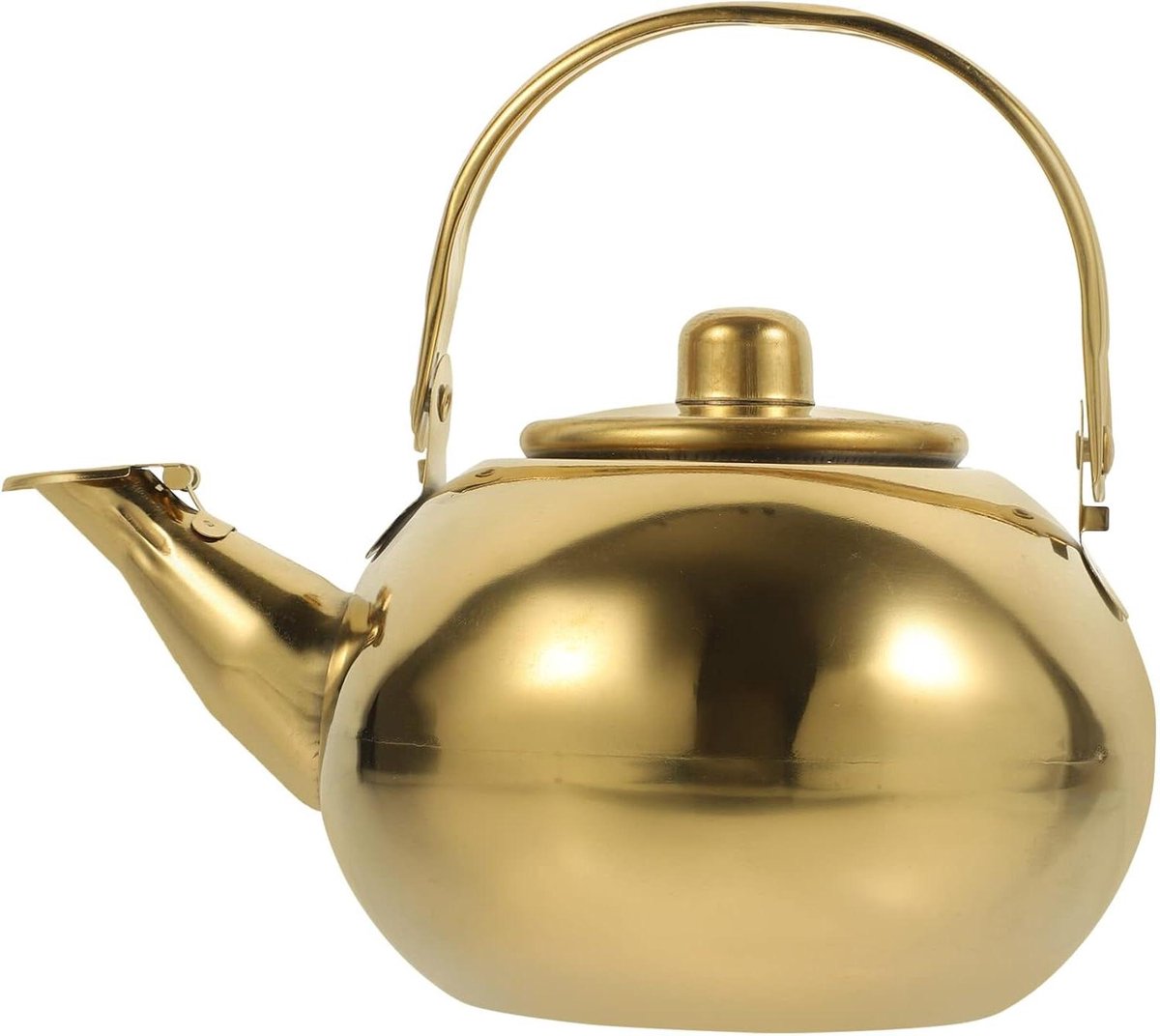 Waterkoker met Fluitketel - Theepot RVS - Water Koken - Met Theefilter - 1 Liter - Goud