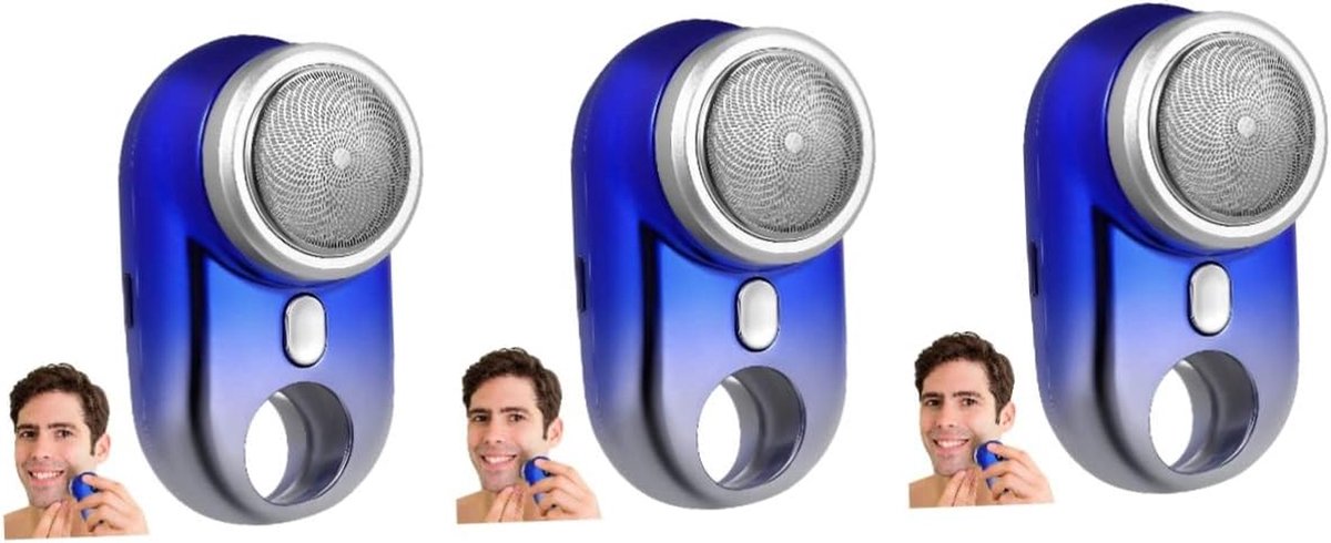 Elektrisch Scheerapparaat - Mini Scheerapparaat Draagbaar - Glad Scheren - Compact Ultralicht Ontwerp - 8.5 cm - Gradiënt Blauw