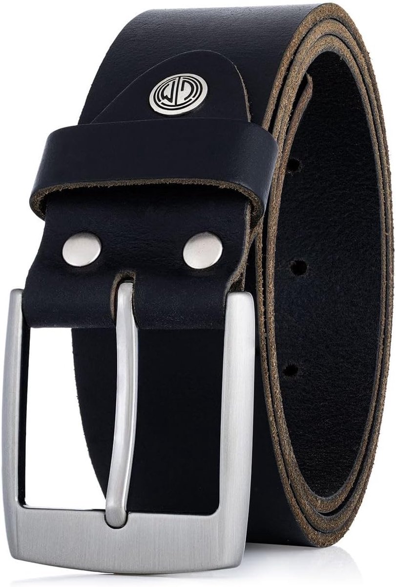 Belt 40 mm - buffelleer - zwart - perfect voor dagelijks gebruik - SnelShoppen