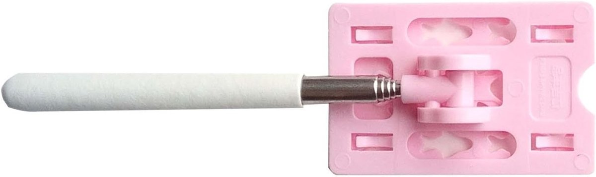 Telescopische Kaarthouder - Parkeer Tolstang - Contactloos Betalen - Uittrekbaar Ontwerp - 20 cm - Roze Wit