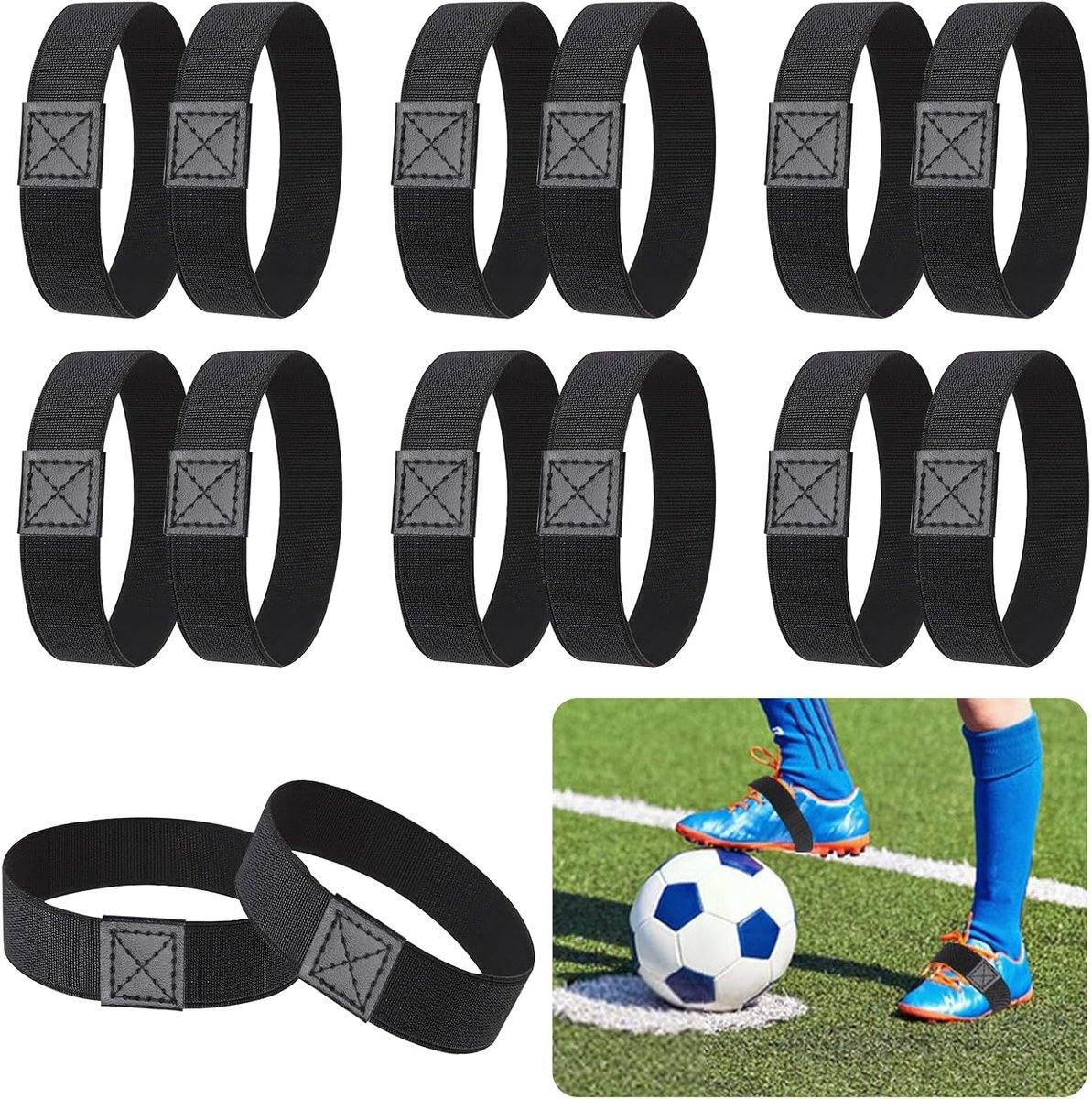 Schoenveters Fixatiebanden Kinderen - Elastisch - Voorkomt loslaten van veters - Ideaal voor voetbalschoenen - SnelShoppen